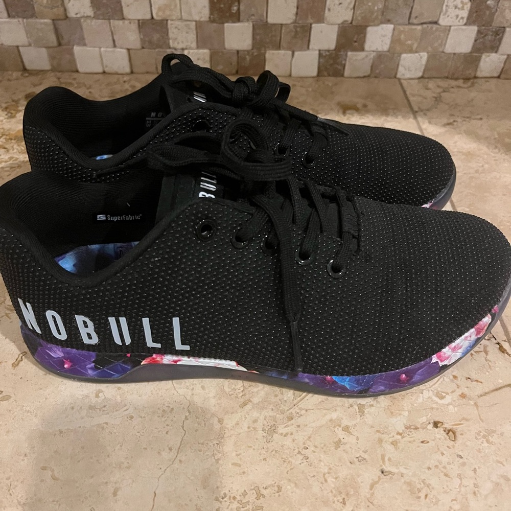 Women’s NOBULL Black Space Floral Trainers - Size 9